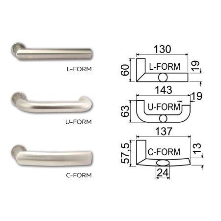 Bezpečnostní kování RICHTER R.711.ZB TB3 (NEREZ)