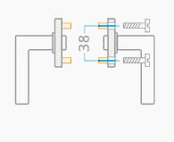 Dveřní kování ACT Vector R HR (chrom/chrom antracit)