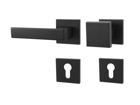 Dveřní kování MP HIT HR SQ6 (BS - Černá matná)