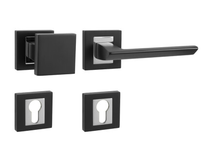 Dveřní kování MP Jasper HR (BS/OC - Černá matná / chrom lesklý)