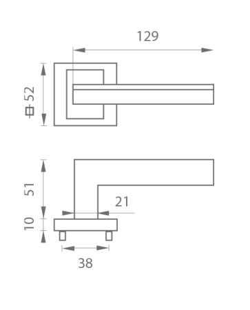 Dveřní kování MP Jasper HR (BS/OC - Černá matná / chrom lesklý)