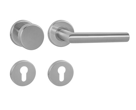 Dveřní kování MP Favorit - R (BROUŠENÁ NEREZ)