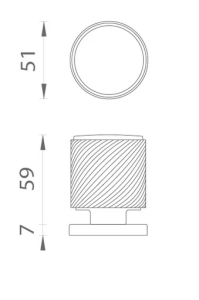 Dveřní koule MP Calla - R 7S (BS - Černá matná)