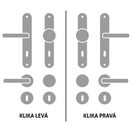 Dveřní kování HOLAR WSS 00, štítové (akát)