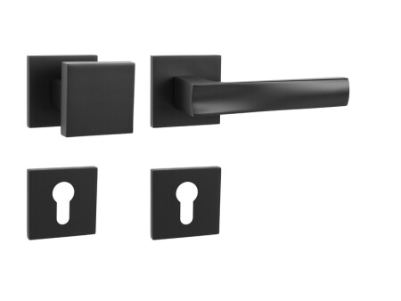 Dveřní kování MP Holly HR SQ6 (NP - BS - Černá matná)