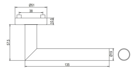 Dveřní kování MP GK - LUCIA - R (BN - Broušená nerez)