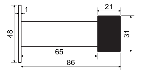 Dveřní zarážka na zeď s gumovým zakončením RICHTER RK.ZAR.004 (MD)