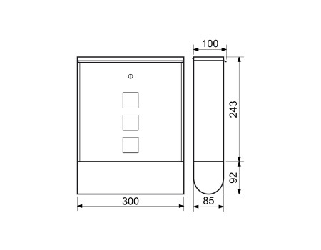 Poštovní schránka RICHTER BK.210.HM (hnědá)