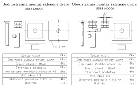 Dveřní madlo ROSTEX GAMA (černé) - jednostranné