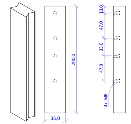 Dveřní madlo TWIN HS GRIP (F9)