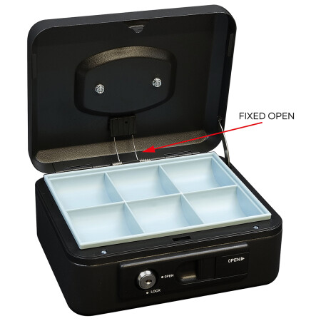 Ocelová pokladnička s páčkou RICHTER LC.200 (černá matná)