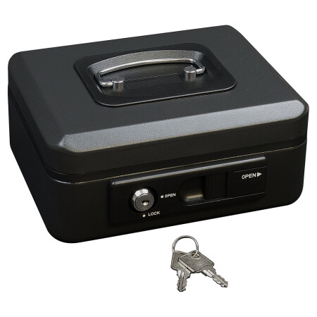 Ocelová pokladnička s páčkou RICHTER LC.200 (černá matná)