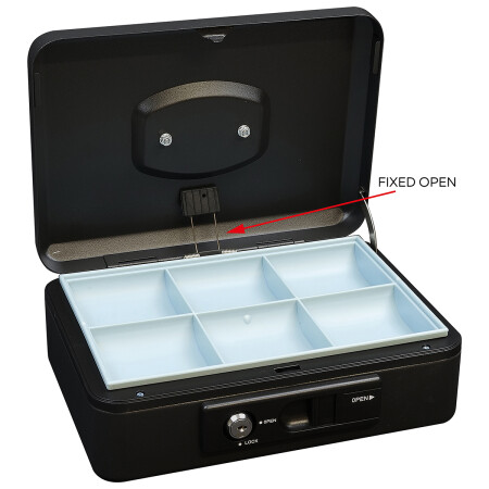 Ocelová pokladnička s páčkou RICHTER LC.250 (černá mat)