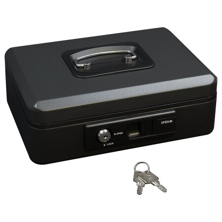 Ocelová pokladnička s páčkou RICHTER LC.250 (černá mat)