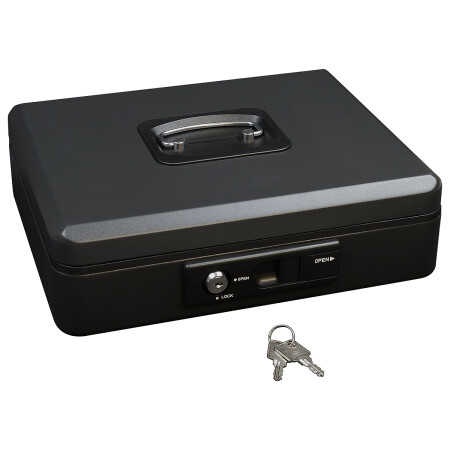 Ocelová pokladnička s páčkou RICHTER LC.300 (černá matná)