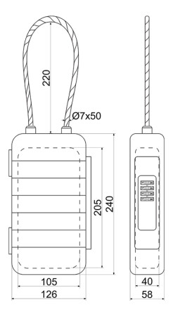 Mobilní vodotěsná bezpečnostní schránka (depozit) KB.G13
