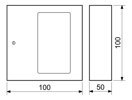 Požární ocelová skříňka se sklem na společný uzávěr - SU RICHTER TS.1010.G.SU (červená)