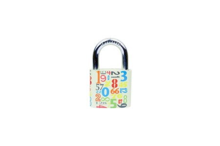 Klasický litinový zámek s barevným potiskem  RICHTER RV.OVAL.38.JU4