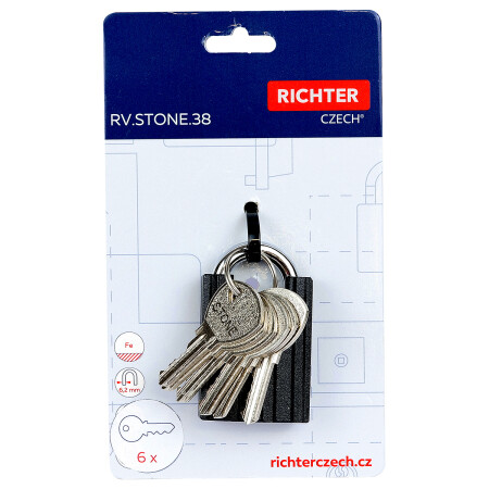 Ocelový visací zámek s krytem třmenu RICHTER RV.STONE.38