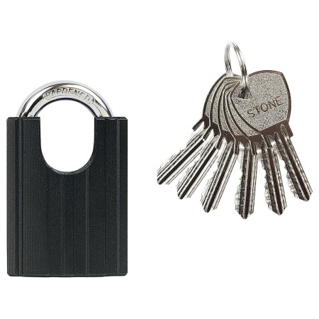 Ocelový visací zámek s krytem třmenu  RICHTER RV.STONE.50