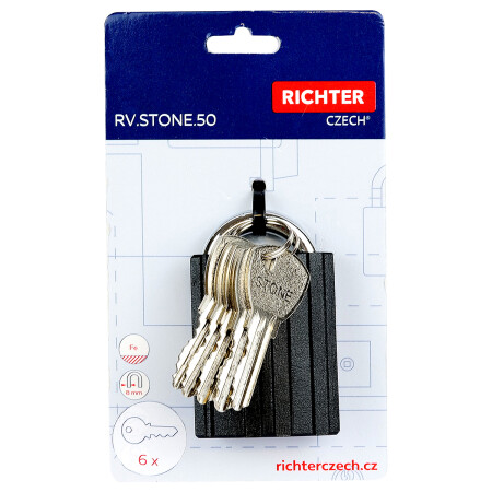 Ocelový visací zámek s krytem třmenu  RICHTER RV.STONE.50