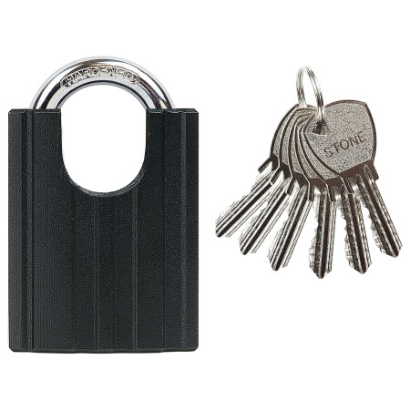 Ocelový visací zámek s krytem třmenu  RICHTER RV.STONE.63