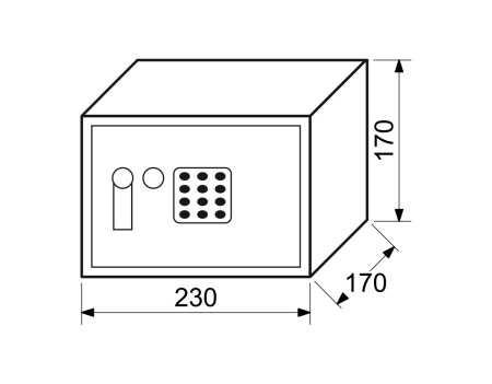 Ocelový sejf s elektronickým zámkem RICHTER RS.17.EDK