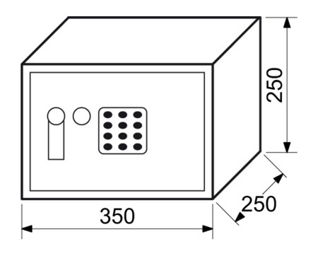 Ocelový sejf s elektronickým zámkem RICHTER RS.25R.EDK
