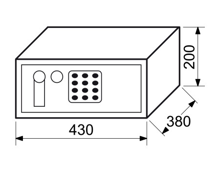 Ocelový sejf s elektronickým zámkem RICHTER RS.20.EDK.LAP