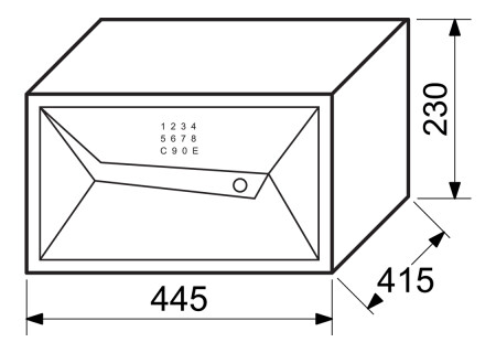 Ocelový sejf s elektronickým zámkem na číselný kód a otisk prstu RICHTER RS.23.DE.FIN
