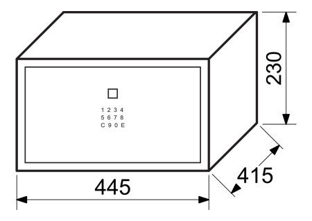 Ocelový sejf s elektronickým zámkem na číselný kód a otisk prstu  RICHTER RS.23.LUX.FIN