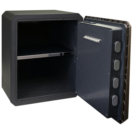 Ocelový sejf s elektronickým zámkem na číselný kód a otisk prstu  RICHTER RS.45.LUX.FIN