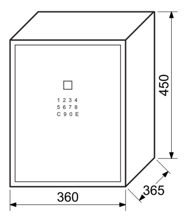 Ocelový sejf s elektronickým zámkem na číselný kód a otisk prstu  RICHTER RS.45.LUX.FIN