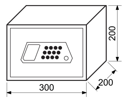 Ocelový sejf s elektronickým zámkem na otisk prstu RICHTER RS.20.GA.FIN