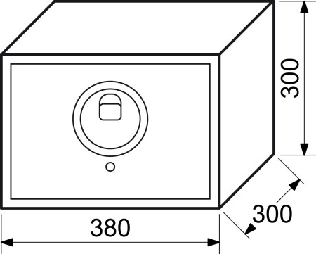 Ocelový sejf s elektronickým zámkem na otisk prstu RS.30R.FIN