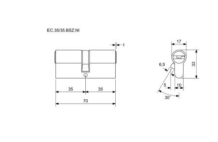 Cylindrická stavební vložka oboustranná (havarijní) Richter EURO XCOLOR RC1