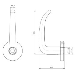 Dveřní kování HOLAR MT 04 s kulatou rozetou (nerez)