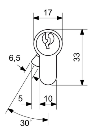 Cylindrická bezpečnostní půlvložka RICHTER EURO SECURE R3