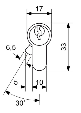 Cylindrická bezpečnostní vložka s prostupovou spojkou RICHTER EURO SECURE R3