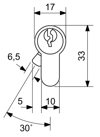 Cylindrická bezpečnostní oboustranná vložka RICHTER EURO SECURE R3