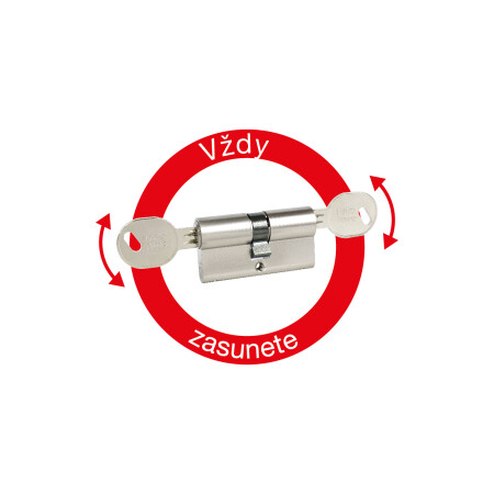 Cylindrická bezpečnostní vložka s prostupovou spojkou RICHTER EURO SECURE R3