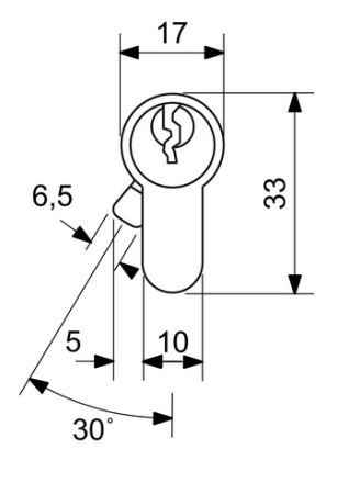 Cylindrická bezpečnostní oboustranná vložka RICHTER EURO SECURE R3