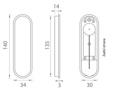 VÝPRODEJ  Mušle na posuvné dveře MP PR 2648Z (NP - Nikl perla)