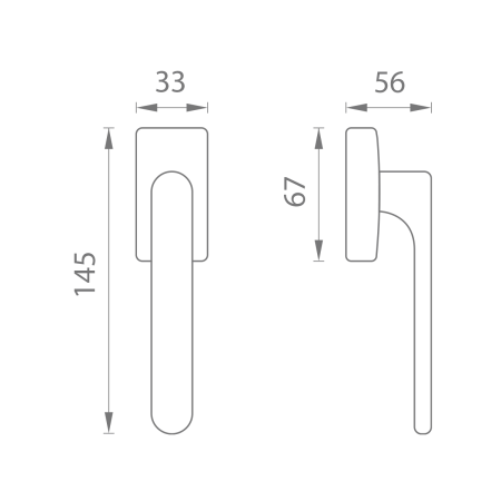 VÝPRODEJ  Klika na eurookno MP CB - DK - MOOD ONEQ - HR( Grafit matný (C05)