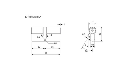 Cylindrická vložka Richter EURO Plus SU1
