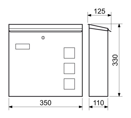 Poštovní schránka  RICHTER BK.703.G.AM (antracit matný)