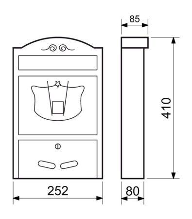 Poštovní schránka RICHTER BK.301.SP (stříbrná prášková)