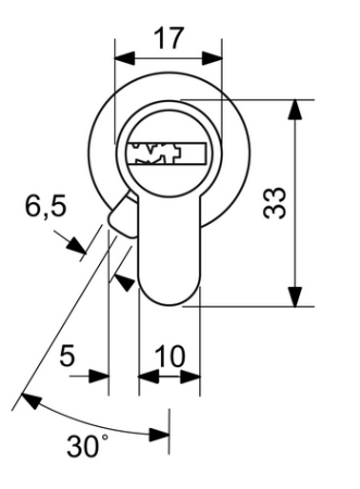 VÝPRODEJ  Cylindrická bezpečnostní knoflíková vložka RICHTER EURO XSTAR RC4 - EXR.K50/60.NI