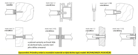 DVEŘNÍ MADLO TWIN BF 118010 (E) - sešikmené - pár