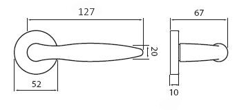 Dveřní kování TWIN NICOL P 401 (CH-SAT)